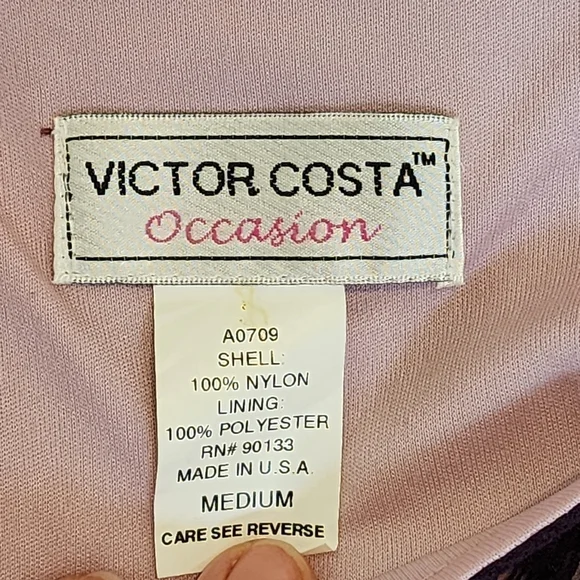 Victor Costa Occasion Long Sleeve Lace Blouse Top Deep Purple Size Medium - Picture 8 of 9